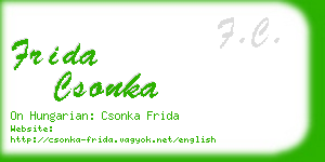 frida csonka business card